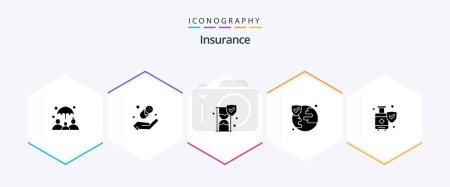 Ilustración de Insurance 25 Glyph icon pack including . shield. security. luggage. protection - Imagen libre de derechos