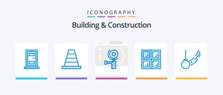 Illustration for Building And Construction Blue 5 Icon Pack Including . ball. grinding. tied. pendulum. Creative Icons Design - Royalty Free Image
