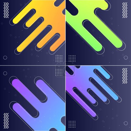 Ilustración de Seamless Vector Patterns with Diagonal Stripes: Abstract Designs - Imagen libre de derechos