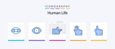 Illustration for Human Blue 5 Icon Pack Including . finger. point. Creative Icons Design - Royalty Free Image
