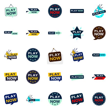 Illustration for 25 Unique Play Now Banners to Help Your Business Stand Out - Royalty Free Image