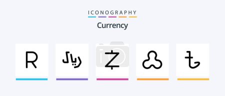 Ilustración de Currency Line 5 Icon Pack Including . money. turkmenistan. currency. levbrazil. Creative Icons Design - Imagen libre de derechos