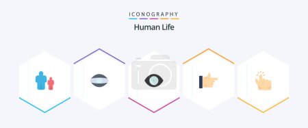 Ilustración de Human 25 Flat icon pack including . . like. point. finger - Imagen libre de derechos