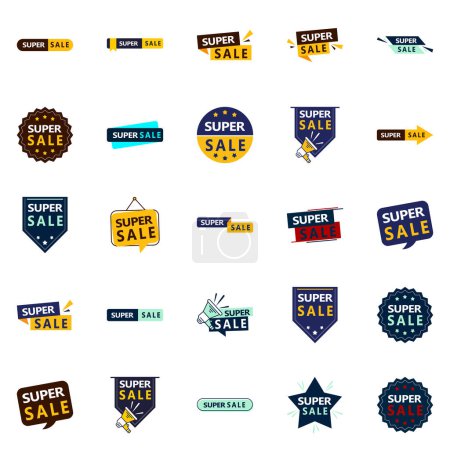 Ilustración de 25 Exclusive Super Sale Banners for Boosting Sales - Imagen libre de derechos