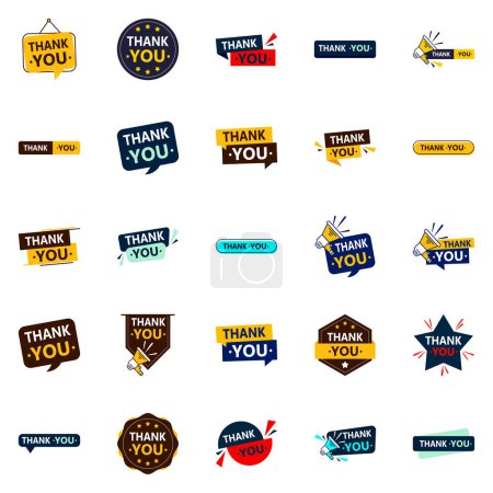 Illustration for 25 Professional Vector Images for Expressing Thankfulness - Royalty Free Image