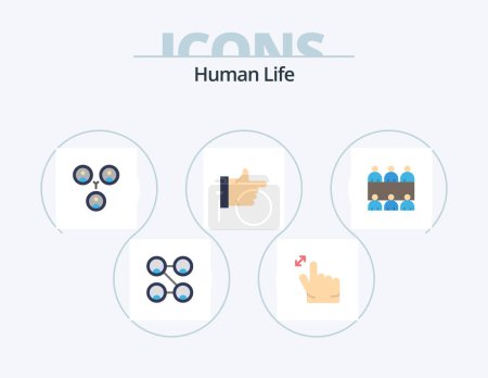 Ilustración de Human Flat Icon Pack 5 Icon Design. . thumbs up. - Imagen libre de derechos