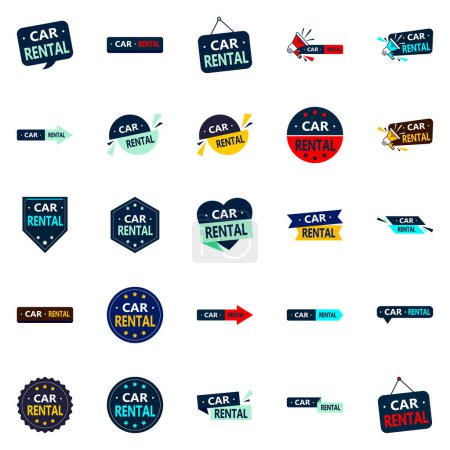 Ilustración de 25 Eye catching vector images for your car rental advertising campaigns - Imagen libre de derechos
