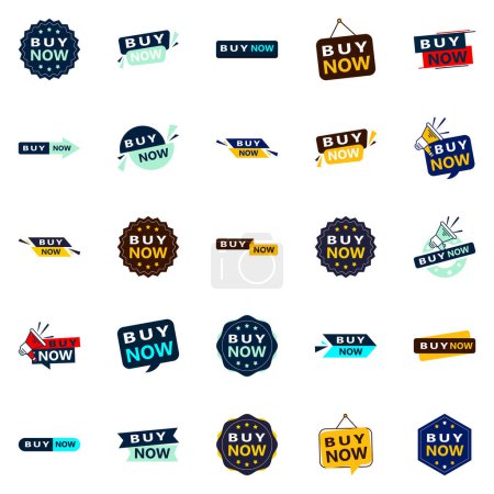 Téléchargez les illustrations : 25 Versatile Typographic Banners for promoting buying across media - en licence libre de droit