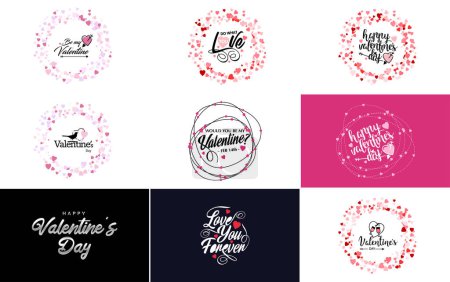 Téléchargez les illustrations : Happy Women's Day lettering typography poster with heart International Woman's Day invitation design - en licence libre de droit