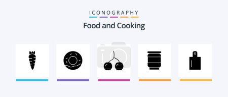 Illustration for Food Glyph 5 Icon Pack Including . food. food. Creative Icons Design - Royalty Free Image