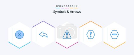 Illustration for Symbols and Arrows 25 Blue icon pack including . error. . denied - Royalty Free Image