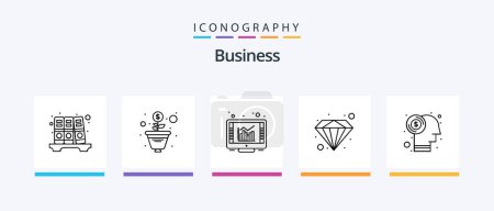 Illustration for Business Line 5 Icon Pack Including target. miss. premium. fail. tea. Creative Icons Design - Royalty Free Image