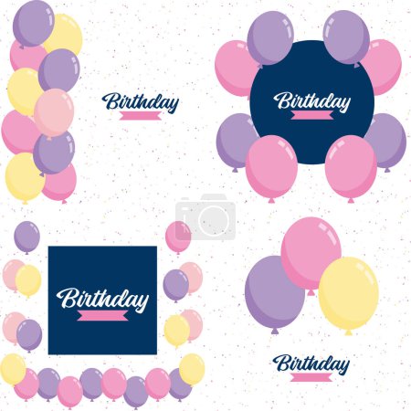 Illustration for Abstract background with shining colorful balloons suitable for birthdays. parties. presentations. sales. and with space for text; vector illustration - Royalty Free Image