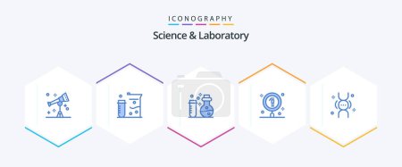 Illustration for Science 25 Blue icon pack including . inheritance. biology. genetics. science - Royalty Free Image