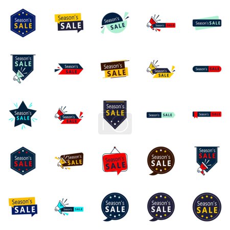 Ilustración de 25 Premium Season Sale Banners for Landing Pages and Marketing Materials - Imagen libre de derechos