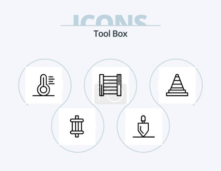 Ilustración de Tools Line Icon Pack 5 Icon Design. . repair. . control - Imagen libre de derechos