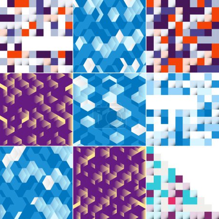 Illustration for Vector background with an illustration of abstract texture featuring squares suitable for use as a pattern design for banners. posters. flyers. cards. postcards. covers. and brochures - Royalty Free Image
