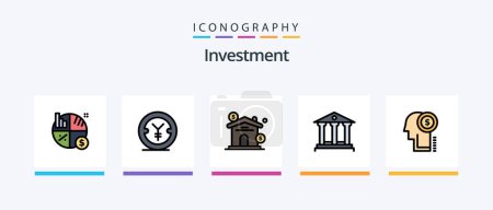 Ilustración de Investment Line Filled 5 Icon Pack Including . investment. investment. global. investment. Creative Icons Design - Imagen libre de derechos