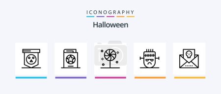 Illustration for Halloween Line 5 Icon Pack Including voodoo. halloween. religion. doll. sky. Creative Icons Design - Royalty Free Image