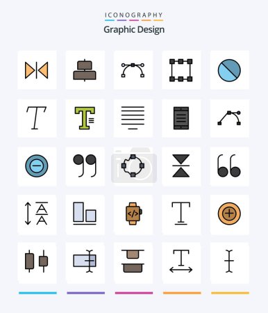 Illustration for Creative Design 25 Line FIlled icon pack  Such As italic. prohibited. point. no. cancel - Royalty Free Image