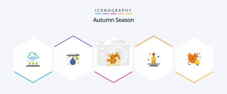 Illustration for Autumn 25 Flat icon pack including education. festival. autumn. event. autumn - Royalty Free Image