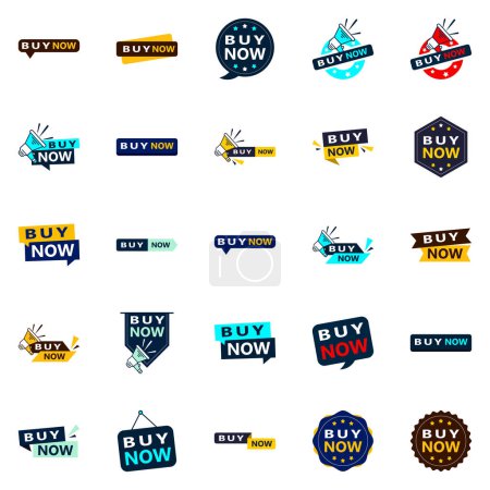 Ilustración de 25 Banners tipográficos innovadores para un nuevo enfoque en la promoción de ventas - Imagen libre de derechos