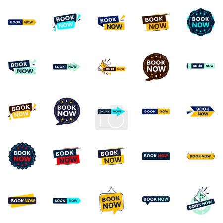 Téléchargez les illustrations : 25 Professional Book Now Banners to Elevate Your Brand - en licence libre de droit
