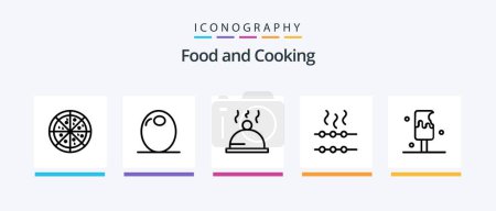 Téléchargez les illustrations : Food Line 5 Icon Pack Including . food. lemon. eat. vegetable. Creative Icons Design - en licence libre de droit
