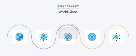 Illustration for Globe Flat 5 Icon Pack Including . internet. - Royalty Free Image