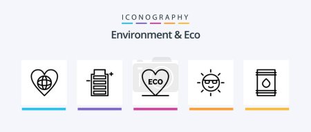 Illustration for Environment And Eco Line 5 Icon Pack Including power. eco. eco. plug board. tag. Creative Icons Design - Royalty Free Image