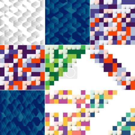 Téléchargez les illustrations : Vector background with an illustration of abstract squares suitable for use as a background design for posters. flyers - en licence libre de droit