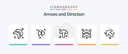 Illustration for Arrow Line 5 Icon Pack Including . right. right. arrow. Creative Icons Design - Royalty Free Image