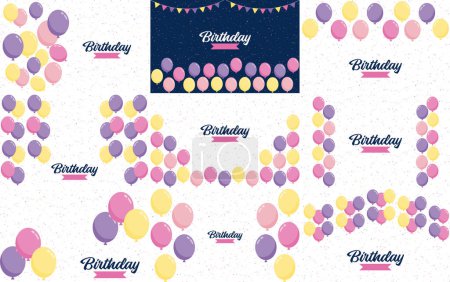 Illustration for Abstract background with shining colorful balloons suitable for birthdays. parties. presentations. sales. and with space for text; vector illustration - Royalty Free Image