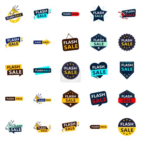 Illustration for 25 Versatile Vector Designs in the Flash Sale Pack Perfect for Graphic and Product Designers - Royalty Free Image
