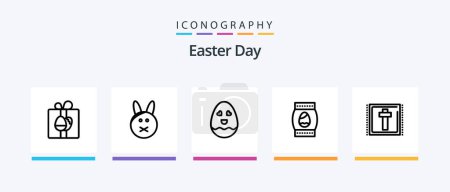 Illustration for Easter Line 5 Icon Pack Including spring. plant. egg. flower. holiday. Creative Icons Design - Royalty Free Image
