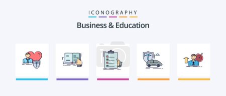 Illustration for Business And Education Line Filled 5 Icon Pack Including medical. insurance. contact. online. allocation. Creative Icons Design - Royalty Free Image