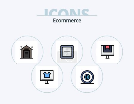 Illustration for Ecommerce Line Filled Icon Pack 5 Icon Design. commerce. buy. package. add. ecommerce - Royalty Free Image