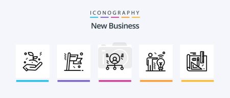 Illustration for New Business Line 5 Icon Pack Including . safe. hand. business. corporate. Creative Icons Design - Royalty Free Image