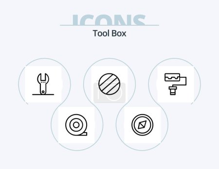 Téléchargez les illustrations : Tools Line Icon Pack 5 Icon Design. . funnel. - en licence libre de droit
