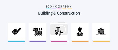 Illustration for Building And Construction Glyph 5 Icon Pack Including constructor. industry. garden. worker. screw. Creative Icons Design - Royalty Free Image