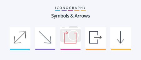Illustration for Symbols and Arrows Flat 5 Icon Pack Including . repeat. arrow. Creative Icons Design - Royalty Free Image