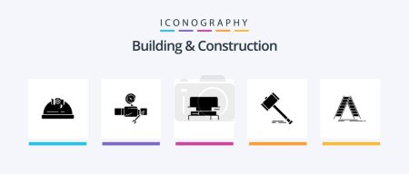 Illustration for Building And Construction Glyph 5 Icon Pack Including gavel. auction. gage. action. scale. Creative Icons Design - Royalty Free Image