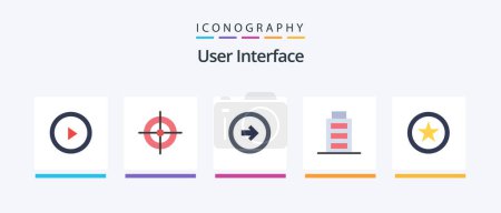 Téléchargez les illustrations : User Interface Flat 5 Icon Pack Including . interface. user. favorite. interface. Creative Icons Design - en licence libre de droit