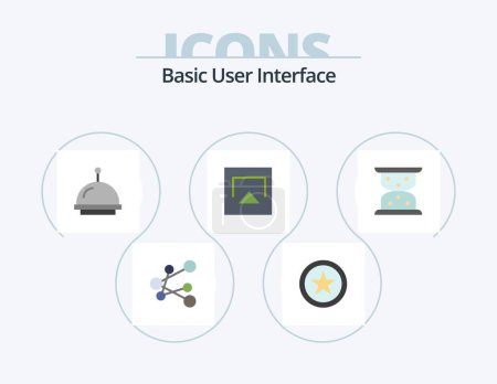 Téléchargez les illustrations : Basic Flat Icon Pack 5 Icon Design. . air. . loading - en licence libre de droit