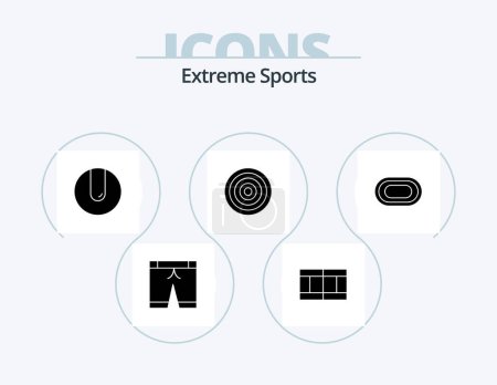 Ilustración de Sport Glyph Icon Pack 5 Icon Design. .. pista de carreras. Deporte. olímpica. deporte - Imagen libre de derechos