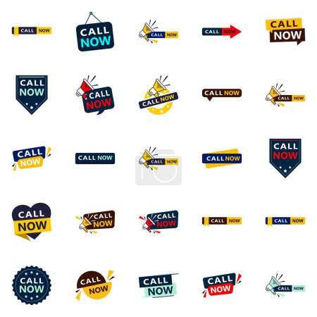 Ilustración de 25 Innovative Typographic Banners for a fresh approach to calling promotion - Imagen libre de derechos