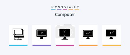 Téléchargez les illustrations : Computer Glyph 5 Icon Pack Including .. Creative Icons Design - en licence libre de droit