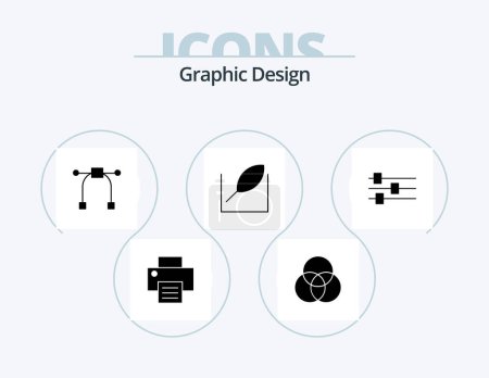 Téléchargez les illustrations : Design Glyph Icon Pack 5 Icon Design. . . tool. tool. design - en licence libre de droit