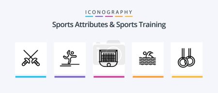 Illustration for Sports Atributes And Sports Training Line 5 Icon Pack Including swimming. sport. sport. activity. wind. Creative Icons Design - Royalty Free Image