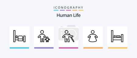 Téléchargez les illustrations : Human Line 5 Icon Pack Including . fitness. kid. baby. Creative Icons Design - en licence libre de droit